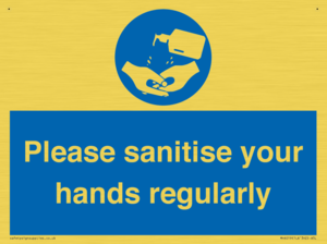 Please sanitise your hands regularly